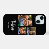 モダンスクリプトブラック3枚の写真 iPhone 15ケース (裏面横)