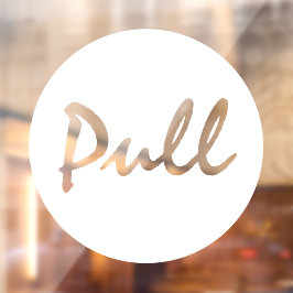 モダンスクリプトホワイトプル ビジネス窓用デカール ウィンドウサイン