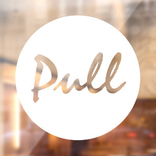 モダンスクリプトホワイトプル ビジネス窓用デカール ウィンドウサイン