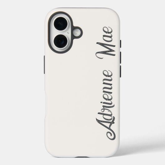 モダンスクリプトモノグラム 名前入り Case-Mate iPhoneケース (裏面)