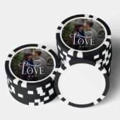 モダンスクリプトラブ オーダーメイド 婚約カップル 写真 ポーカーチップ (積み重ね)