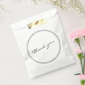 モダンスクリプトレタリングあり点々のある縁ど フェイバーバッグ (封をした状態)