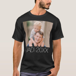モダンスクリプト写真パパ設立 Tシャツ