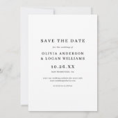 モダンスクリプト写真付きウエディングSave The Date セーブザデート (裏面)