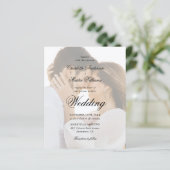 モダンスクリプト写真付き格安結婚式招待状 (スタンド正面)