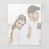 モダンスクリプト写真付き格安結婚式招待状 (裏面)