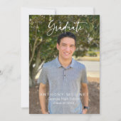 モダンスクリプト卒業写真発表 招待状 (正面)