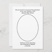 モダンスクリプト卒業写真発表 招待状 (裏面)