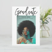 モダンスクリプト卒業写真発表 招待状 (スタンド正面)