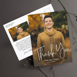 モダンスクリプト卒業生の写真 卒業お礼 ポストカード