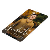 モダンスクリプト卒業生 シンプルフォト 卒業 マグネット (左側)