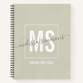 モダンスクリプト名monogram ノートブック