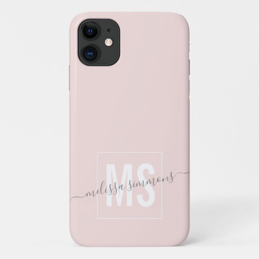 モダンスクリプト名monogram Case-Mate iPhoneケース (裏面)