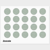 モダンスクリプト手書きウェディング ダスティーセージ ラウンドシール (シート)