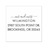 モダンスクリプト手書きファミリー戻り住所 セルフインキングスタンプ (デザイン)