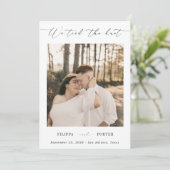 モダンスクリプト挙式のみの結婚式の披露宴のご案内 招待状 (スタンド正面)