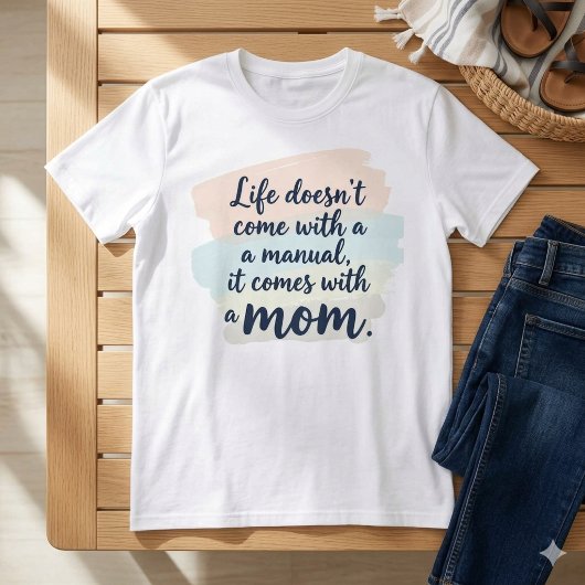 モダンスクリプト母の日名言 パステルTシャツ Tシャツ