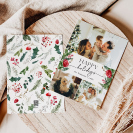 モダンスクリプト水彩ボタニカル3枚の写真 シーズンカード