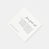 モダンスクリプト白黒おもしろいファクト# 3結婚s スタンダードカクテルナプキン (角)