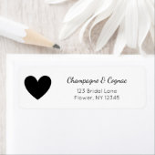 モダンスクリプト結婚前お祝い返信住所ラベル ラベル (インサイチュ)