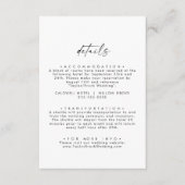 モダンスクリプト結婚式詳細案内カード エンクロージャーカード (正面)