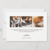 モダンスクリプト結婚式 Save The Date カード (裏面)