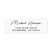 モダンスクリプト返信先住所 ラベル (正面)