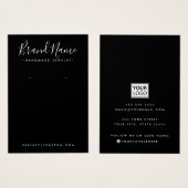 モダンスクリプト追加ロゴ黒イヤリング表示カード (正面&裏面)