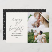 モダンスクリプト1枚の写真 黒白のクリスマス (正面/裏面)