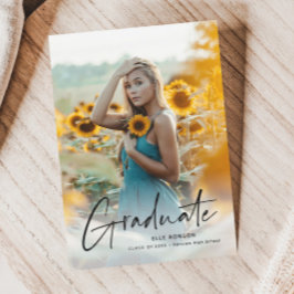 モダンスクリプト2写真 卒業パーティー 招待状