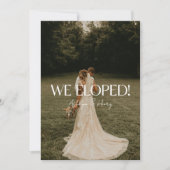 モダンスクリプト2枚写真ウェディングエロープメント 案内状 (正面)