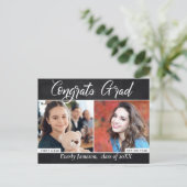 モダンスクリプト2 フォト 卒業パーティー 招待状 (スタンド正面)