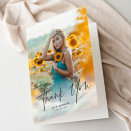 モダンスクリプト2 フォト 卒業式 サンキューカード