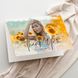 モダンスクリプト2 フォト 卒業式 サンキューカード