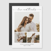 モダンスクリプト3 フォト ウェディング サンクス マグネット (正面/裏面)