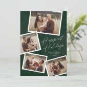 モダンスクリプト4枚写真コラージュ 幸せそう シーズンカード (スタンド正面)