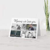 モダンスクリプト6枚写真コラージュを愛してる カード (正面)