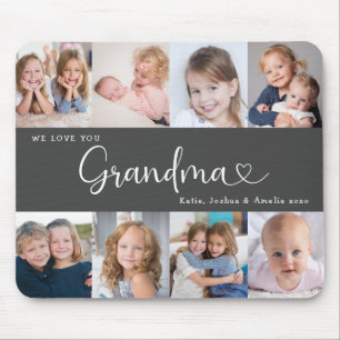 モダンスクリプト おばあちゃんへの愛を込めて 8枚の写真入り マウスパッド