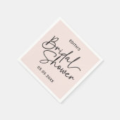 モダンスクリプト　はじけるような　手書き　ブライダルシャワー スタンダードカクテルナプキン (角)