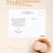 モダンスクリプト アーチ フレーム 花飾り ポストカード