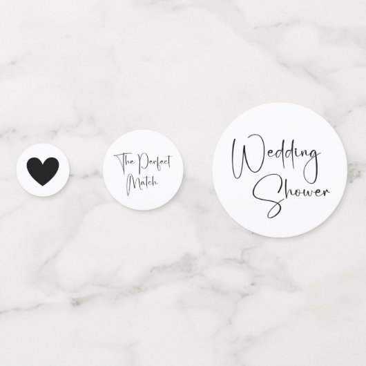 モダンスクリプト ウェディングシャワー コンフェッティ (裏面)