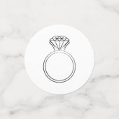 モダンスクリプト ウェディングシャワー コンフェッティ (スモール正面)