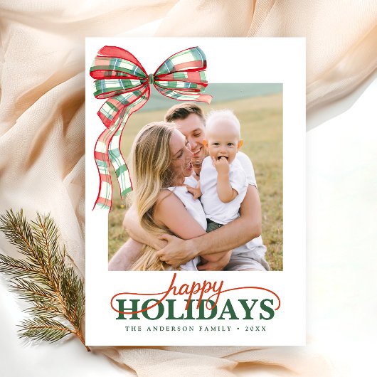 モダンスクリプト エレガント ハッピー ホリデー カード