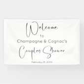 モダンスクリプト カップルシャワー ウェルカム 横断幕 (横)