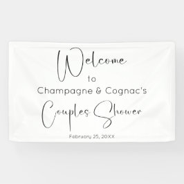 モダンスクリプト カップルシャワー ウェルカム 横断幕