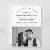 モダンスクリプト カップルシャワー フォト招待状 招待状 (正面)