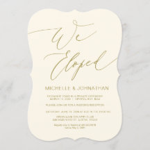 モダンスクリプト, ゴールド, 結婚式の秘密の挙式・披露宴