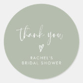 モダンスクリプト サージプリーン 結婚前お礼シャワー ラウンドシール (正面)
