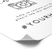 モダンスクリプト シェアザラブ ウェディング ハッシュタグ サイン (角)