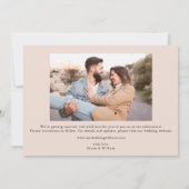 モダンスクリプト・セーブ・ザ・デートカード - オリジナル写真 招待状 (裏面)